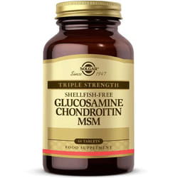 Solgar Glucosamine Chondroitin MSM agent chondoprotecteur 60 pièce(s) Usage interne Comprimé