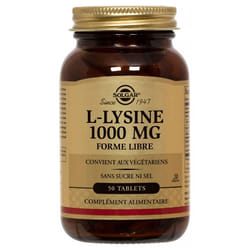 Solgar L-Lysine 1000 mg 50 Comprimés