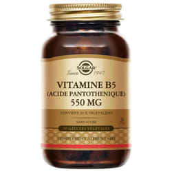 Solgar Vitamine B5 (Acide Pantothénique) 550 mg 50 Gélules Végétales