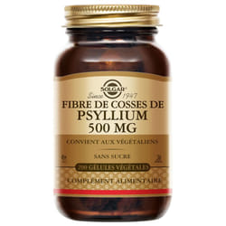 Solgar Fibre de Cosses de Psyllium 500 mg 200 Gélules Végétales