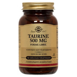 Solgar Taurine 500 mg 50 Gélules Végétales