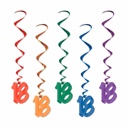Beistle 57551-18, Couleurs assorties, 5 pièce(s)