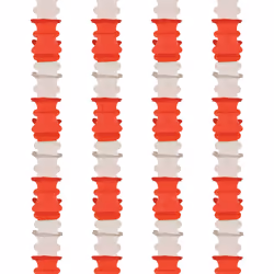 Beistle 56250-RW, Rouge, Blanc, 4 pièce(s)