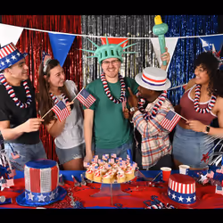 Beistle 50702-RWB décoration de fête Banderole en tissu