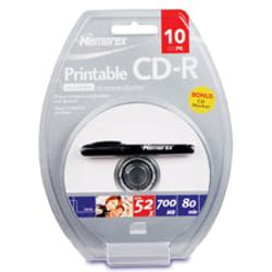 Memorex Ink Jet Printable Surface CD-R 700 Mo 10 pièce(s)