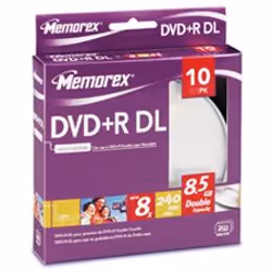 Memorex 8x DVD+R Double Layer, DVD+R DL, 10 pièce(s), 8,5 Go
