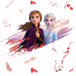 Stickers Elsa et Anna La Reine des Neiges 2 Collection :Encres scintillantes Licence officielle Disney Décorez la chambre Els ...