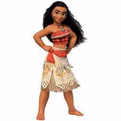 Sticker géant repositionnable personnage Vaiana DISNEY - 43,18 cm x 92,71 cm - Age : 3+ - Coloris : marron Rejoignez Moana al ...