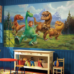 Papier peint panoramique encollé Le voyage d'Arlo - The Good Dinosaur - 320 cm x 182,88 cm Le papier peint encollé vous simpl ...