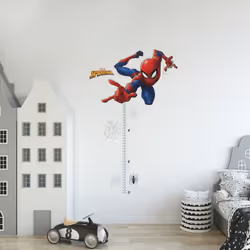 Stickers repositionnables - Toise Spiderman à l'attaque - 54 cm x 75 cm Avec Spider-Man à l'attaque, cet ensemble de stickers ...
