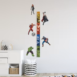 Stickers Muraux Marvel Avengers Tableau de Croissance Faites une merveilleuse décoration dans votre pièce préférée avec cet a ...
