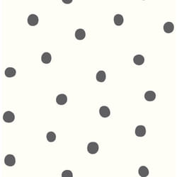 Roommates - Papier peint auto-adhésif - Gros Points Noirs - 5.75 m x 45 cm