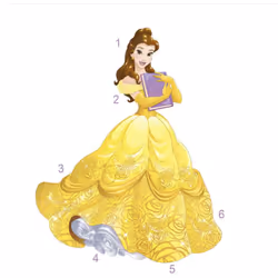 Sticker géant Princesse Disney Collection 100% officiel Disney Princesse : Belle. Apportez dans la chambre de votre princesse ...
