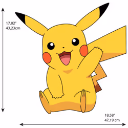 Stickers repositionnables - Pokémon - Pikachu - 18 cm x 17 cm Retrouvez cet ensemble de stickers muraux à coller, sous licenc ...