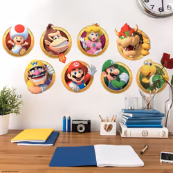 Stickers Muraux Nintendo Super Mario tous les personnages Faites une merveilleuse décoration dans votre pièce préférée avec c ...