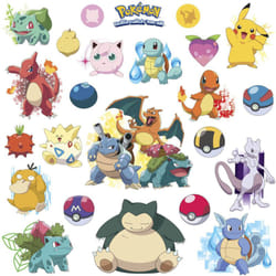 Roommates - Stickers repositionnables Pokemon Attrapez les tous nin 25,4CM x 45,7CM