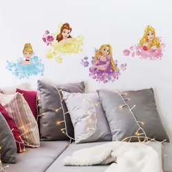 Stickers - Disney - Princesses - 4 Géants Repositionnables - Décoration Chambre - Fille