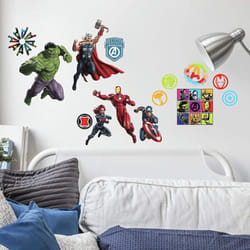 Roommates - 26 Stickers Super Héros Disney Marvel Avengers repositionnables 20 cm x 25 cm