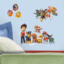 37 Stickers Personnages Pat' Patrouille Licence officielle Pat' Patrouille Décorez la chambre de votre enfant sur le thème de ...