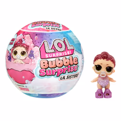 L.O.L. Surprise! Bubble Surprise Lil Sisters Asst in PDQ, Mini poupée, Femelle, 4 an(s), Garçon/Fille, Multicolore