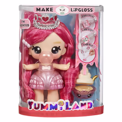 MGA Entertainment Yummiland Large Doll + Lipgloss Pet- Bianca Bubblegum