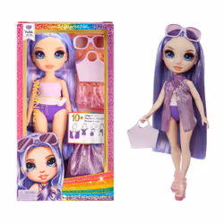 Rainbow High Swim &amp; Style Fashion Doll- Violet (Purple), Poupée mannequin, Femelle, 4 an(s), Garçon/Fille, 280 mm, Multic ...