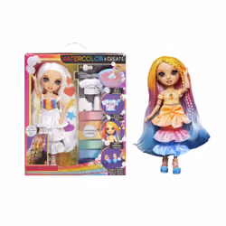 Rainbow High Watercolor & Create Fashion Doll Brown Eyes, Poupée mannequin, Femelle, 4 an(s), Couleurs assorties