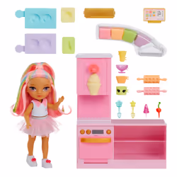 Rainbow High Little Dessert Shop with Kandy Playset, Poupée mannequin, Femelle, 4 an(s), 140 mm, Multicolore