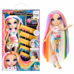 Rainbow High Hair Chalk & Style Doll- Amaya (Rainbow), Poupée mannequin, Femelle, 4 an(s), Garçon/Fille, 280 mm, Multicolore
