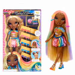 Rainbow High Hair Chalk & Style Doll- Meline (Gold), Poupée mannequin, Femelle, 4 an(s), Garçon/Fille, 280 mm, Multicolore
