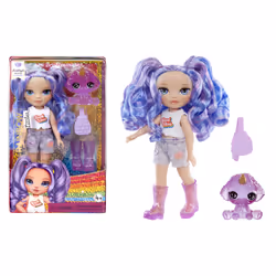 Rainbow High Littles Dolls- Amethyst (Purple), Poupée mannequin, Femelle, 4 an(s), Garçon/Fille, 13,9 mm, Multicolore