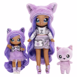 Na! Na! Na! Surprise Family - Lavender Kitty Family, Poupée mannequin, Femelle, Garçon/Fille, Multicolore