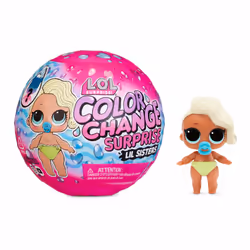L.O.L. Surprise! Color Change Lil Sisters Asst in PDQ, Mini poupée, Femelle, Fille, 38 mm, Multicolore