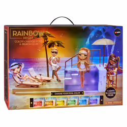 Rainbow High Color Change Pool & Beach Club Playset Ensemble de plage pour poupées