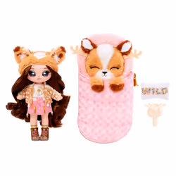 Na! Na! Na! Surprise Camping Doll- Myra Woods (Deer), Mini poupée, Femelle, 5 an(s), Fille, 190 mm, Multicolore