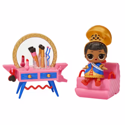L.O.L. Surprise! Furniture Playset with Doll - Her Majesty + Beauty Booth, Mini poupée, Femelle, 4 an(s), 76 mm, Multicolore