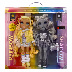 Rainbow High 2-Pack (Sunny & Luna), Poupée mannequin, Femelle, 4 an(s), Fille, Multicolore