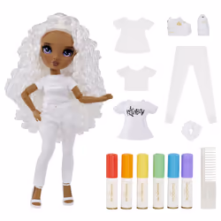 Rainbow High Color &amp; Create Fashion Doll- Character 2 (purple eyes), Poupée mannequin, Femelle, 6 an(s), Fille, Multicolo ...
