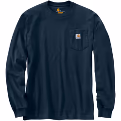 Carhartt Workwear Pocket Chemise Longsleeve, bleu, taille L pour Hommes