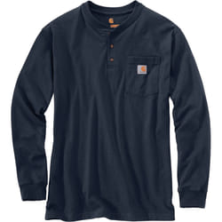 Carhartt Workwear Pocket Henley Chemise Longsleeve, bleu, taille S pour Hommes