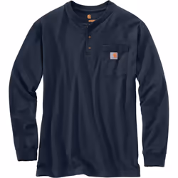 Carhartt Workwear Pocket Henley Chemise Longsleeve, bleu, taille S pour Hommes