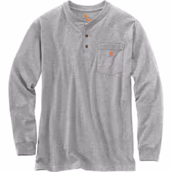 Carhartt Workwear Pocket Henley Chemise Longsleeve, gris, taille XL pour Hommes