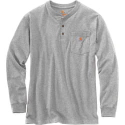 Carhartt Workwear Pocket Henley Chemise Longsleeve, gris, taille XL pour Hommes