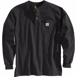 Carhartt Workwear Pocket Henley Chemise Longsleeve, noir, taille S pour Hommes