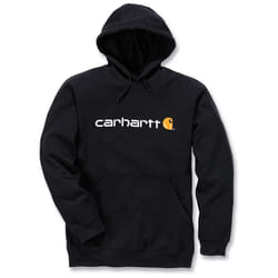 Carhartt Signature Logo Midweight Capuche, noir, taille 2XL pour Hommes