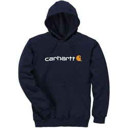 Carhartt Signature Logo Midweight Capuche, bleu, taille M pour Hommes
