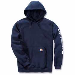 Carhartt Midweight Sleeve Logo Capuche, bleu, taille 2XL pour Hommes