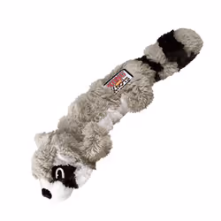 KONG Scrunch Knots Raccoon, Chien, Jouet en peluche, Noir, Gris, Blanc, Peluche