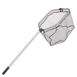 Abu Garcia Folding Landing Net - Rubber L - 50 x 65 x 40 cm - 1 m Épuisette de Pêche Carpe Truite Télescopique Mer