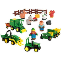 Coffret Maxi Ferme John Deere - 4 véhicules 2 fermiers 4 animaux et accessoires